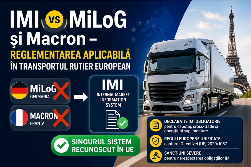 IMI frente a MiLoG y Macron: la normativa aplicable al transporte por carretera en Europa
