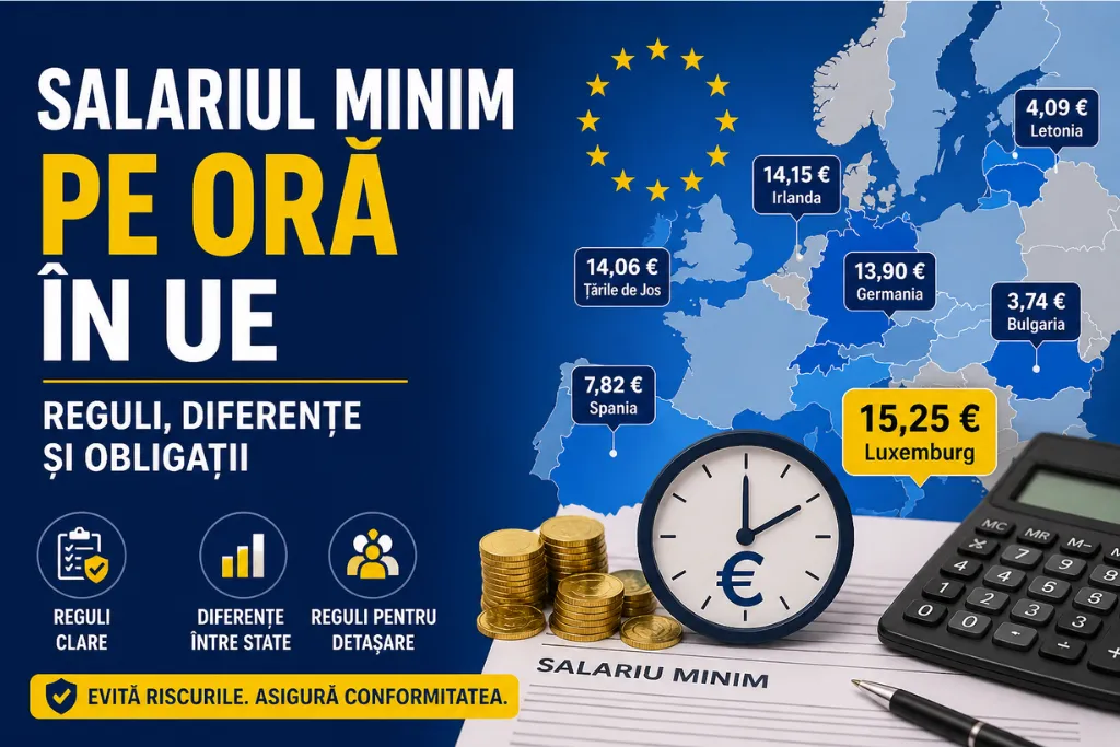 Remunerație minimă pe oră în UE (statutory)